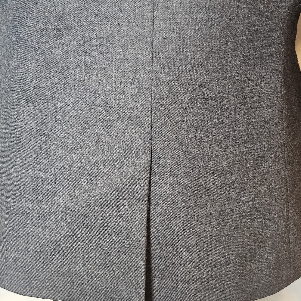 Theory Tailored Single-Button Blazer Women's Size 8 Gray Professional Wool Blend - Picture 12 of 14